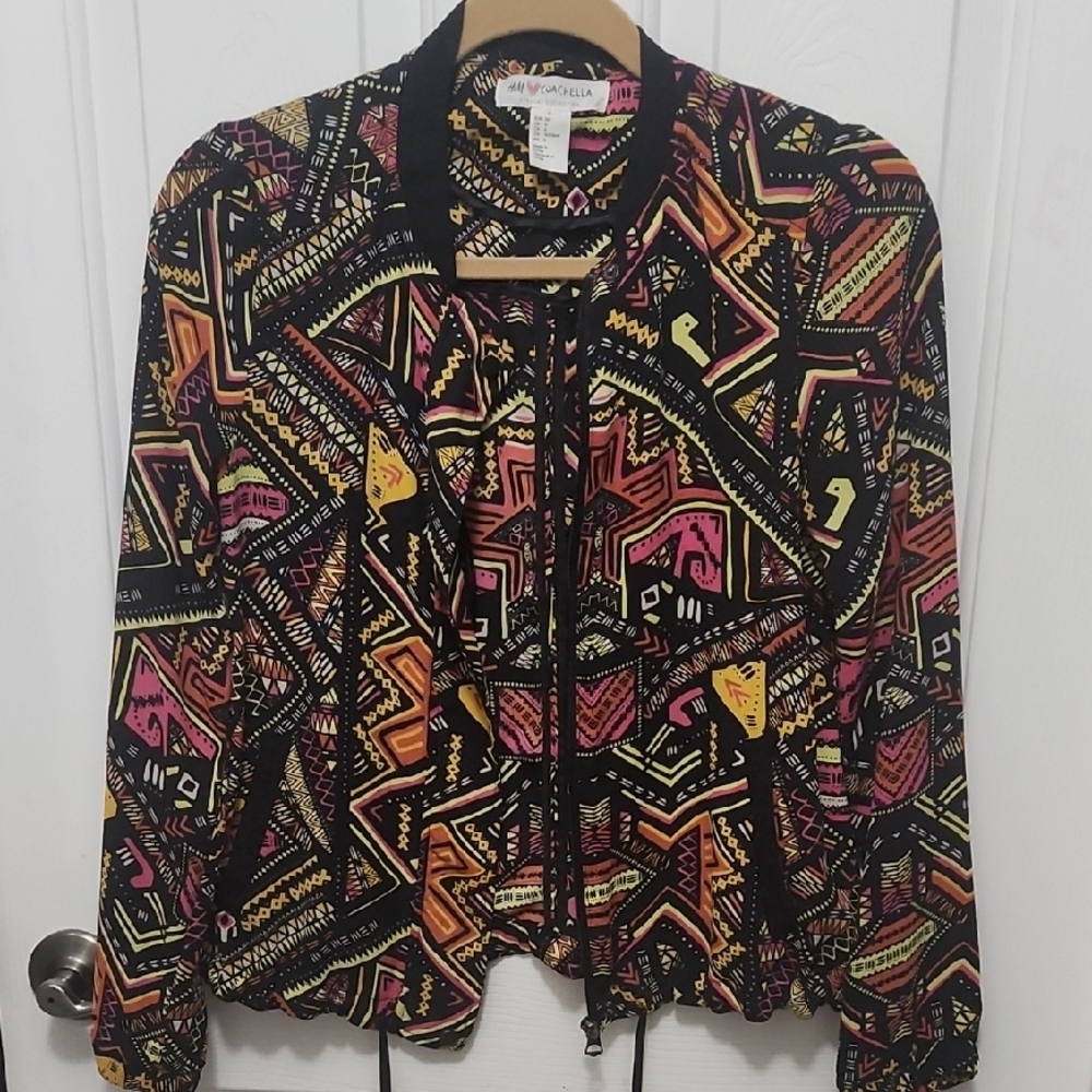H&M Multicolor Geometric Jacket